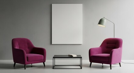 Modern Living Room Armchairs and Coffee Table.