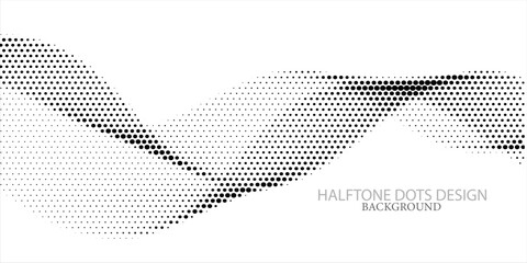 Abstract halftone gray dots gradient on white background, modern design stripes background with geometric round shape or waved lines pattern, Templates for business cards, Vector illustration.