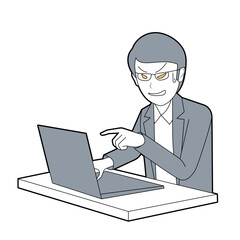 ネット犯罪を企てる男性