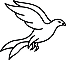 vector illustration of a dove