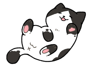 ごろん猫（ハチワレ）