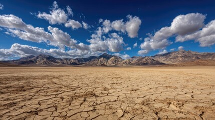 Dramatic Desert Landscape Under a Vast Sky
