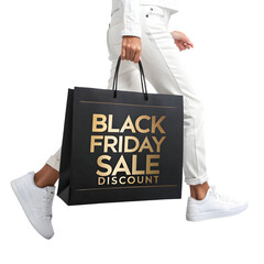 Black Friday Sale: Luxury Shopping Experience on transparent background