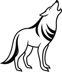 vector illustration of a wolf