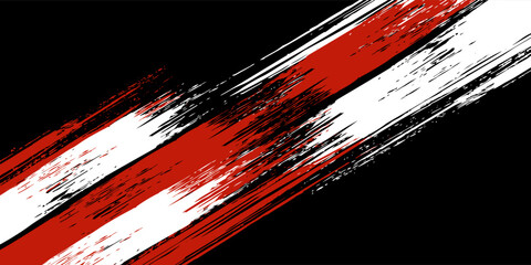 Abstract black white and red grunge texture black background. Simple element. Modern comic illustration style.