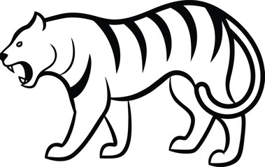 vector illustration of a tiger