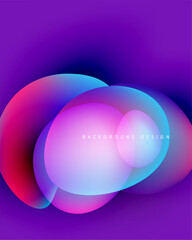 Obraz premium Abstract fluid shapes overlap, creating vibrant purple, blue, pink gradients. Background features text background design. Modern, dynamic composition.