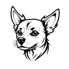 Fototapeta premium head of a dog, illustration