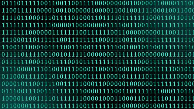 Abstract digital binary code background. Binary code numbers sequence animation. computer language in motion of coding big data. 