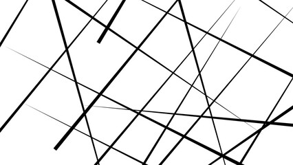 Abstract geometric pattern. Outline monochrome texture. Trendy random diagonal lines image. Random chaotic lines. 
