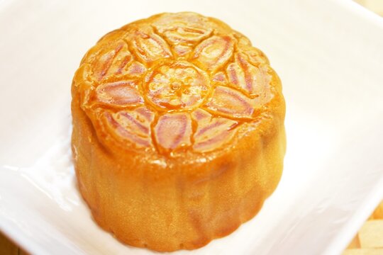 Mooncake filled red bean in Japan