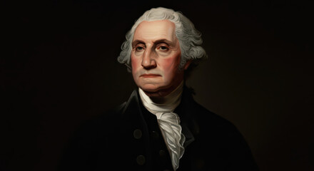 Classic Portrait of George Washington – First President of the United States and Revolutionary War Leader