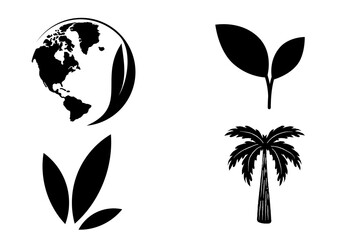 vector set of ecology icons
