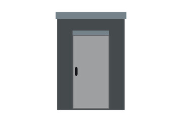 物置き小屋　ドア1つ黒 