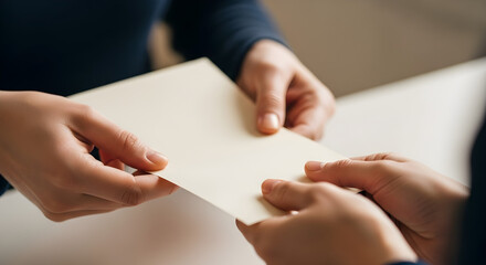 Handing Over Important Documents.