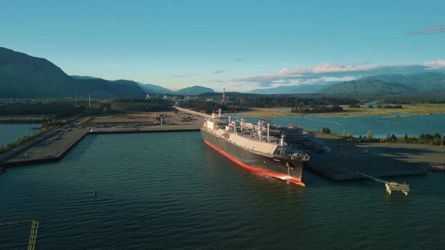 The port facility for a liquified natural gas plant in Kitimat, British Columbia