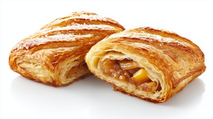 Flaky apple pastry filled with sweet fruit