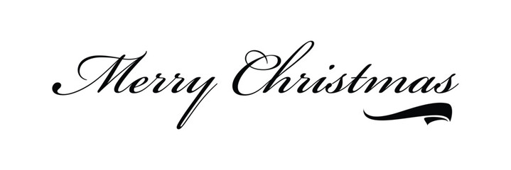 Merry Christmas hand lettering calligraphy isolated on white background. vector holiday illustration element. merry Christmas script calligraphy. eps 10 .