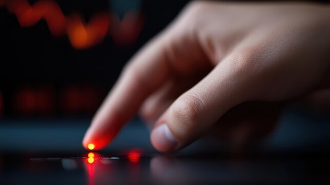 Navigating the digital landscape: A human touch interacts with technological interface - Powered by Adobe