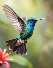 Obraz premium Vibrant hummingbird in flight