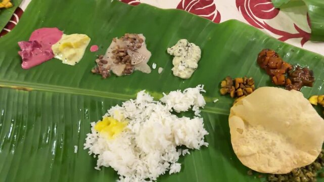 Home made onam sadhya