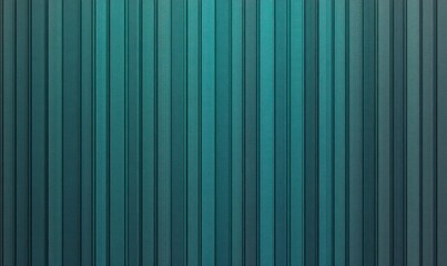 Obraz premium Close-up of teal vertical corrugated metal wall with alternating narrow and wide ridges creating a textured industrial pattern
