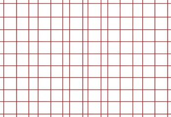 Seamless vector pattern of thin red grid lines on white background,  red lines,  vector