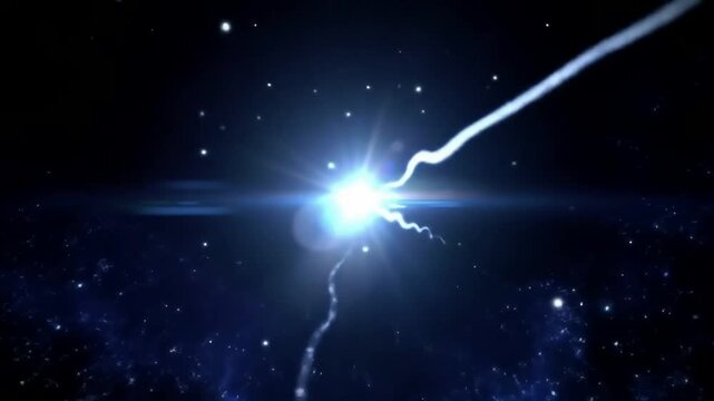 shot of the night sky, where one star begins to shine incredibly brightly, guiding the way.