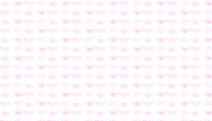 Repeating Pattern of Pink Abstract Swirls and Lines on a White Background seamless texture