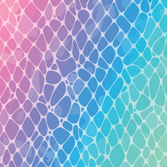 Fototapeta premium Abstract mosaic pattern with fluid gradient from pink to blue and green hues, seamless pattern, Stock royalty free image.