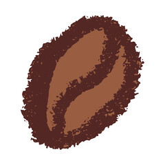 Simple hand drawn coffee bean Drink doodle Single element for print, web, design, decor