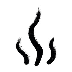 Hand drawn steam and smoke Steam swirls doodle Heat waves or aroma from cooking food and hot coffee, gas and fumes Single element for print, web, design, decor