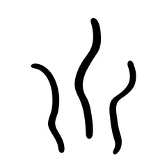 Hand drawn steam and smoke Steam swirls doodle Heat waves or aroma from cooking food and hot coffee, gas and fumes Single element for print, web, design, decor