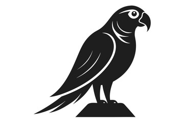 Obraz premium Bird of prey perched on a branch vector illustration