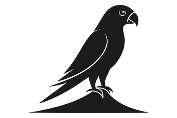 Fototapeta premium Eagle bird sitting on a branch vector illustration