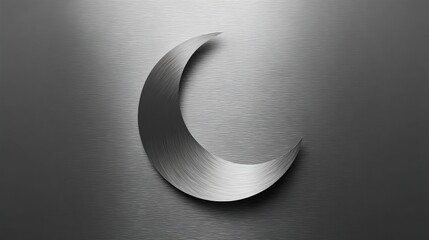 and keyword list based on your image

 Crescent Moon Metal Texture Mockup Background