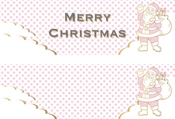 クリスマス　バナー　サンタクロース　プレゼント　フレーム　デザイン　背景　壁紙　イラスト素材セット