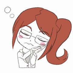 白衣を着た女性が眠っている