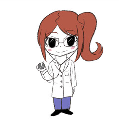 白衣を着た女性医師の全身