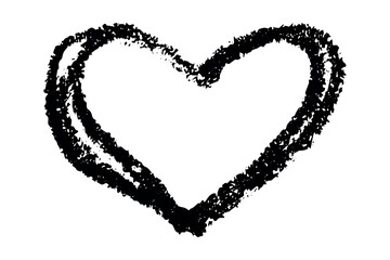 Simple hand drawn heart drawing illustration Scribble heart doodle Love clipart