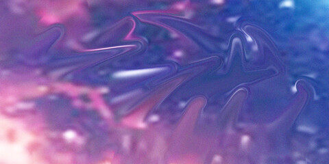Obraz premium Mesmerizing Fluid Abstract Art With Vibrant Purple And Blue Waves, Creating A Dreamlike, Energetic Backdrop