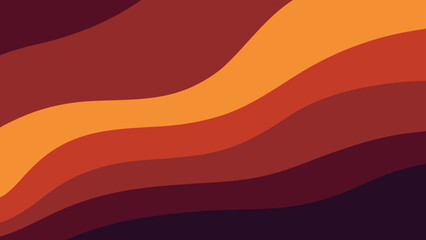 Abstract Wavy Pattern Shades of Orange, Brown, and Burgundy Color Palette Design