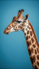 Giraffe head neck brown spots image