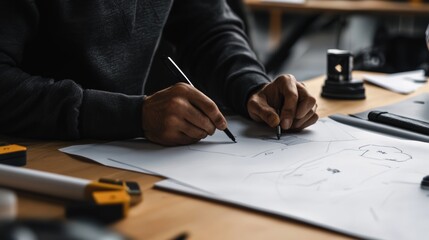 Creative drawing session art studio process showcase collaborative environment close-up viewpoint artistic expression