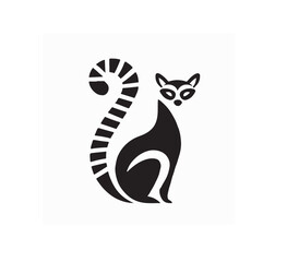 Lemur Logo Icon Vector Illustration for Wildlife and Nature Design