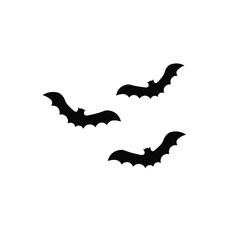 Halloween Bat Single Icon– EPS10, Flat Illustration