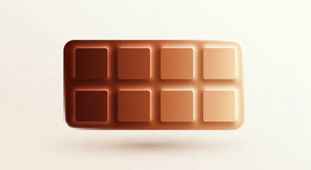 Fototapeta premium Delicious chocolate bar with squares for sweet treat cravings and dessert lovers enjoyment and happiness