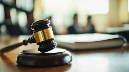 Legal proceedings in a courtroom setting justice system image capture professional environment close-up view law and order concept