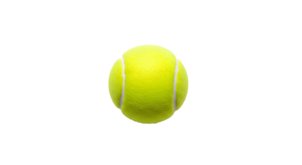 Bright yellow tennis ball sports accessory rubber felt equipment training gear isolated