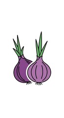 Fresh purple onions offering vibrant color and flavor for culinary creations, perfect for healthy cooking blogs and recipe illustrations, adding a touch of colorful zest